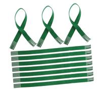 ERINGOGO 10pcs Mini Christmas Scarf Accessories Double Sided Flocked Green Mini Scarves for DIY Doll Decoration Wine Bottle Wrapping and Festive Favor Use