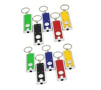 ERINGOGO 10pcs Mini LED Keychain Flashlights Portable Torch Key Pendants with Stable Bright White Light Material Night Walking and Everyday Use Random Color