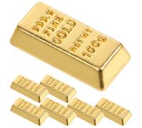 ERINGOGO 10Pcs Miniature Gold Bars Props Small Hollow Mini Simulation Dollhouse Accessories for DIY Tiny House Scene Decor and Photography