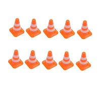ERINGOGO 10Pcs Plastic Road Cone Educational Traffic Sign Simulation for Portable Pretend Play Accessories to Enhance Safety Awareness and Development