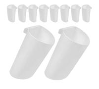 ERINGOGO 10pcs Portable Mini Hanging Buckets for Rolling Cart, Small White Plastic Storage Baskets for Salon Spa Organizing and Utility Cart Accessories
