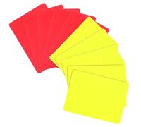 ERINGOGO 10pcs Professional Referee Cards Set Red PVC Standard Football Match Cards Portable Pocket for Soccer Volleyball Referees Durable Wear Resistant Equipment