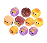 ERINGOGO 10pcs Pull Back Car Friction Powered Mini Bread Shape Vehicles for Boys Party Favor Educational Fun Design