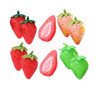 ERINGOGO 10pcs Realistic Artificial Strawberry Models Fake Fruit Decorations for Photography Teaching Tools and Home Display Mixed Styles for Creative Decor