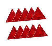 ERINGOGO 10PCS Red Reflective Triangle Warning Signs for Trucks Portable Night Driving Tail Safety Alert Easy Setup Roadside Emergency Indicators for Vehicle Breakdown