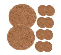ERINGOGO 10pcs Round Coconut Fiber Pigeon Breeding Mats Natural Bird Nesting Pads Soft Breathable Pet and Flowerpot Bottom Mats for Egg Protection and Nesting