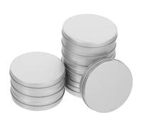 ERINGOGO 10pcs round Silver Iron Candy Tins with Lids for Wedding Party Favors, Multipurpose Cookie and Candy Storage Boxes with Elegant Simple Design
