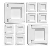 ERINGOGO 10pcs Self-Adhesive Sliding Door Lock Limiter for Cabinet Doors and Windows Child Safety Abs Material with Modern Minimalist Flush Design and Windows