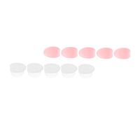 ERINGOGO 10pcs Silicone Lip Brush Anti-lost Covers Half Red Makeup Brush Protective Caps Dustproof Lip Head Covers for Travel and Storage