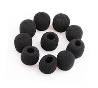 ERINGOGO 10pcs Small Mic Windshield Covers Microphone Windscreen Protection for Lavalier Lapel Mics Black Noise Reduction Uniform Dyeing for Studios and Gamers