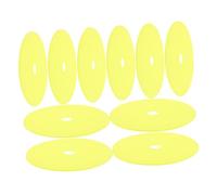 ERINGOGO 10pcs Soccer Training Discs Fluorescent Green Lightweight Flat Markers for Speed Agility Practice Non Skid Field Cones Portable Football Spot Markers