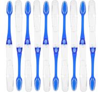 ERINGOGO 10pcs Soft Bristles Folding Toothbrushes Portable Travel Toothbrush Set Compact Convenient Oral Care for On-The-go Use