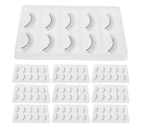 ERINGOGO 10pcs Synthetic Eyelash Strips for Practice Lashes Training False Eyelashes for Beginners Extension Kit Lash Supplies