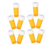 ERINGOGO 10pcs Travel Pill Organizer Small Plastic Bottles with Protective Caps Portable Medicine Container for Daily Use and Airplane Essentials Compact Refillable Storage for Pills and