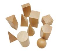 ERINGOGO 10pcs Wooden Geometric Building Blocks Educational Early Learning Toy for Boys and and Cognitive Skills Smooth Solid Material for Toddlers