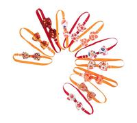 ERINGOGO 11pcs Adjustable Pet Bow Tie Collar for Dogs and Cats Soft Comfortable Autumn Pumpkin and Maple Leaf Neckties Thanksgiving Fall Party Decoration Accessories