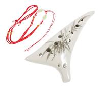 ERINGOGO 12-hole Ceramic Ocarina for Beginners in A Key with Protective Bag and Neck Strap, Portable Wind Instrument Suitable for Boys and Girls and Adults, Mid-range Folk Music Ocarina Random Style