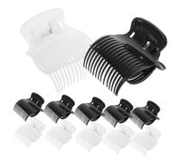 ERINGOGO 12 Pcs Hair Curler Jaw Clips Hot Roller Clamping Clips Heat-resistant Plastic for Women and Girls Salon Use Black