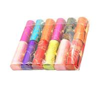 ERINGOGO 12 Pcs Retro Style Silk Lipstick Cases with Mirror Portable Lip Balm Storage Boxes Compact Lightweight Cosmetic Organizer for Travel Camping Party Use