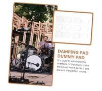ERINGOGO 12 Pcs Transparent Drum Dampers Soft Self-adhesive Silencers Pads for Snare Cymbals Cowbells Percussion Drum Kit Silencing Mat Accessories