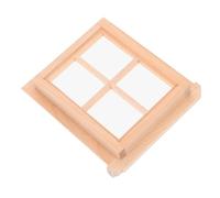 ERINGOGO 12 Scale Miniature Dollhouse Furniture Window Model DIY Kit, Four-Panel Unfinished Mini House Window for Dollhouse Decoration and Accessories