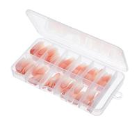 ERINGOGO 120pcs Wearable Glue Nails Short Artificial Fingernails for Women Full Cover False Nails for Halloween Party Nude