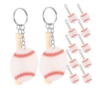 ERINGOGO 12pcs Acrylic Baseball Keychains Double-sided Print Sturdy Sports Charms for DIY Softball Party Favors and Decorative Keyrings