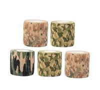 ERINGOGO 12pcs Camouflage Non-Woven Fabric Pet Self- Elastic Wrap for Dog Wounds and Paws Comfortable Support Tape Random Colors Random Color