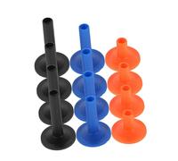 ERINGOGO 12pcs Drum Sleeves Set for Cymbal Stands, Plastic Cymbal Sleeve Tubes with Cotton Pads, 5cm Blue + 6.2cm Black Orange Protection Tubes, Drum Stand Accessories for Practice