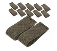 ERINGOGO 12pcs Elastic Belt Keepers Canvas Strap Loop Retainers Military Green Wide Belt Loops for Backpack and Outdoor Use