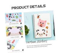 ERINGOGO 12pcs Farm Animal DIY Stickers Self-Adhesive Cartoon Decals for Crafting and Reward Use Safe Material Mix and Match Animal Faces for Creative Play and Home Decoration