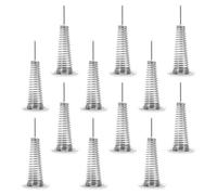 ERINGOGO 12pcs Felt Doll Display Stands with Adhesive Point Silver Pine Base Small Wool Felt Doll Support Rack for Needle Felting Animal Holding Display for Collectible Figures