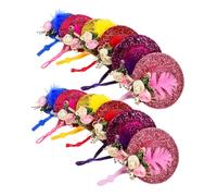 ERINGOGO 12pcs Funny Mini Chicken Hats with Secure Strap Lightweight Breathable Pet Headwear for Hens Roosters Small Animals Reusable Costume Accessories for Parties and Play