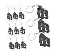 ERINGOGO 12pcs Gorilla Keychain Pendants Animal Keychain Accessories for Birthday Party Favors Wild Animal Party Sturdy Hanging Ornaments
