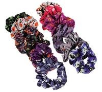 ERINGOGO 12Pcs Halloween Hair Bands Elastic Scrunchies for Women Lightweight Smooth Texture Hair Ties Wrist Strap Decoration Versatile Headdress for Various Hairstyles and Outfits