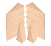 ERINGOGO 12pcs Hardwood Wooden Door Wedges Non Slip Triangle Wedge Blocks for Chair Caning Carpentry DIY Projects Textured Surface