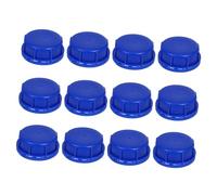 ERINGOGO 12pcs Industrial Plastic Drum Caps with Gasket Reusable Sealing Bucket Lids for Drums Leak Storage for Paint Oil Food Blue