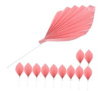 ERINGOGO 12pcs Leaf Fan Cake Decorations Elegant Paper Inserts for Wedding Birthday and Festival Cakes Multi Purpose Stylish Decor for Dessert Tables Creativity