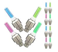ERINGOGO 12pcs LED Bike Wheel Lights for Bicycles Motorcycles and Cars Weather Resistant Valve Stem Caps with Bright Low Power Consumption Illumination for Enhanced Night Visibility and