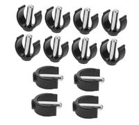 ERINGOGO 12pcs Lightweight C Shaped Cane Pin Locks for Walking Sticks Folding Walking Stick Holder Clips with Secure Slip Lock Compatible Crutch Accessories for Indoor and Outdoor Use