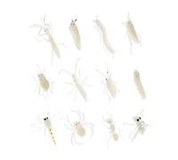 ERINGOGO 12pcs Luminous Insect Prank Set with Ant and Spider Props for Halloween Party Novelty Bug