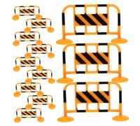 ERINGOGO 12pcs Mini Traffic Barricade Model Realistic Simulation Road Signs for Play and Decoration for Dollhouses and Landscapes