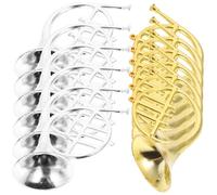 ERINGOGO 12pcs Miniature French Horn Pendants Christmas Decorative Plastic Musical Charms for DIY Party Ornaments Holiday Mini Horn Decorations