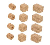 ERINGOGO 12pcs Miniature Hay Bales Realistic Straw Bale Decor for Dollhouse Farm Accessories Construction for Indoor Outdoor Use for Imaginative Play and Storytelling
