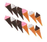 ERINGOGO 12pcs Miniature Ice Cream Decoration Home Decor Mini House Adornment Mini Dessert Simulated Dessert Prop Fake Ice Cream Doll House Resin