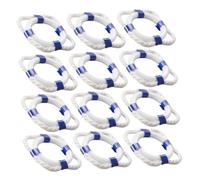 ERINGOGO 12pcs Miniature Nautical Lifebuoy Decor Decorative Swim Ring Dollhouse Accessories Compact Mediterranean Charm for DIY Crafting Micro Landscape Ornament