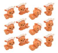 ERINGOGO 12pcs Miniature Resin Deer Figurines for Fairy Garden and Christmas Terrariums Desktop Mini Decor Reindeer Statues Playful Micro Landscape Accessories and Party Favors