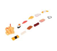 ERINGOGO 12pcs Miniature Sushi Food Models Dollhouse Accessories Japanese Realistic Tiny Ornaments for Kitchen Scene Decoration Micro Scene Collection