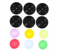 ERINGOGO 12pcs Miniature Vinyl Record Models for Dollhouse Decoration Realistic Fake Records for Mini House Scenery Space-saving Tiny Props for DIY Mini House Decor