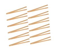 ERINGOGO 12pcs Montessori Bamboo Tongs Fine Motor Skills Tools for Bead Sorting and Clip Enhancing Hand Eye Coordination and Cognitive Development